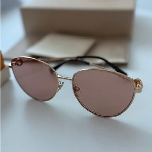 Never used - Bulgari Rose-Tinted Gold Frame Women's Sunglasses